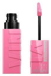 Maybelline Super Stay Vinyl Ink Long Lasting Liquid Κραγιόν Sheer 155 Upbeat 4.2ml
