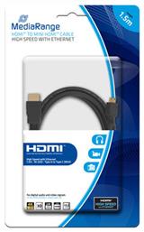 MediaRange HDMI 1.4 Cable HDMI male - mini HDMI male 1.5m Μαύρο