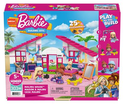 Mega Bloks Τουβλάκια Barbie Σπίτι Malibu για 5+ Ετών 303τμχ από το e-shop