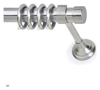 Μεταλλικό Κουρτινόξυλο Tapo Μονό Φ25mm 120εκ. Ασημί 10354