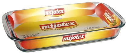 Mijotex Ορθογώνιο Πυρίμαχο Σκεύος Γυάλινο 4100ml