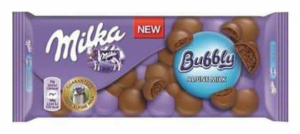 Milka Bubbly Σοκολάτα Γάλακτος Alpine Milk 90gr