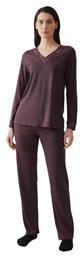 Minerva Χειμερινό Γυναικείο Σετ Πιτζάμας Βαμβακερό