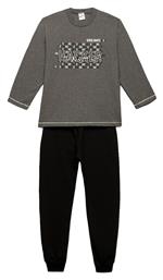 Minerva Παιδική Πιτζάμα Χειμωνιάτικη Γκρι Hacker