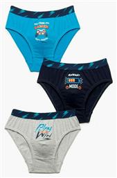 Minerva Strong gamer Παιδικό Σετ με Βρακάκια Μπλε -Γκρι Μελανζέ-Μπλε Μαρίν 3τμχ