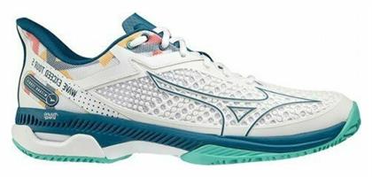 Mizuno Wave Exceed Tour 5CC Ανδρικά Παπούτσια Τένις για Χωμάτινα Γήπεδα Λευκά