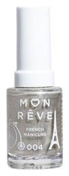 Mon Reve French Manicure Gloss Βερνίκι Νυχιών για Γαλλικό Μανικιούρ 004 Silver Tip 13ml