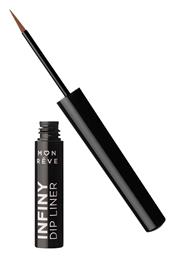 Mon Reve Infiny Dip Waterproof Πινέλο Eye Liner Real Brown 2ml