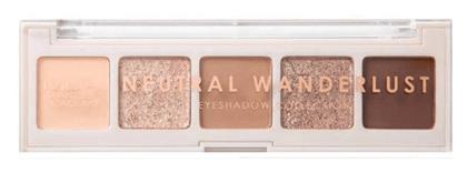 MUA Neutral Wanderlust Παλέτα με Σκιές Ματιών σε Στερεή Μορφή Πολύχρωμη 3.8gr