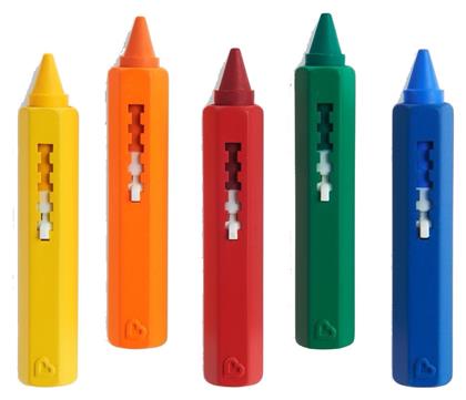 Munchkin Bath Time Crayons Μαρκαδόροι Μπάνιου για 36+ Μηνών 5τμχ από το Public