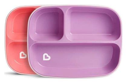 Munchkin Splash Toddler Divided Plates Παιδικό Πιάτο Φαγητού από Πλαστικό Light Pink / Purple 2τμχ από το Designdrops