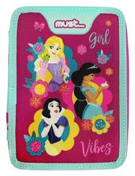 Must Team Disney Princess Girl Vibes Κασετίνα Γεμάτη με 2 Θήκες Πολύχρωμη