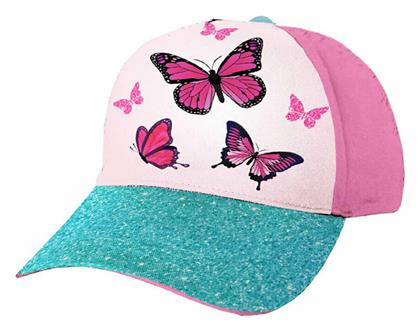 Must Παιδικό Καπέλο Jockey Υφασμάτινο 584735 Ροζ-Γαλάζιο Butterfly