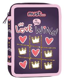 Must Team Love Wins Κασετίνα Γεμάτη με 2 Θήκες Μωβ