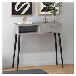 Napoli Κονσόλα Ξύλινη Γκρι Ρετρό Μ90xΠ29xΥ88εκ.