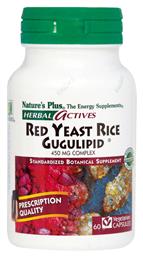 Nature's Plus Herbal Actives Red Yeast Rice Gugulipid 60 φυτικές κάψουλες