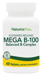 Nature's Plus Mega B-100 Βιταμίνη για Ενέργεια, τα Μαλλιά & τo Δέρμα 100mg 60 ταμπλέτες