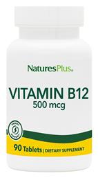 Nature's Plus Vitamin B12 Βιταμίνη για την Υγεία του Νευρικού Συστήματος 500mcg 90 ταμπλέτες