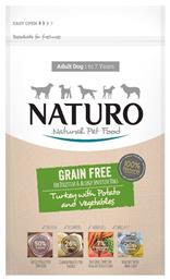 Naturo Adult Dog Turkey with Potato & Vegetables 2kg Ξηρά Τροφή χωρίς Σιτηρά για Ενήλικους Σκύλους με Γαλοπούλα και Λαχανικά