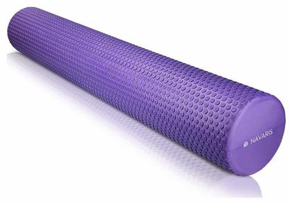 Navaris EVA Foam Roller Κύλινδρος Μασάζ Μωβ 90cm
