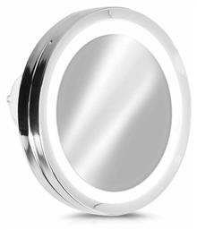 Navaris Magnifying Mirror with LED Lighting and Suction Cup Silver