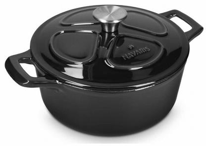 Navaris Βαθιά Κατσαρόλα από Μαντέμι 3.5lt / 24cm Μαύρο