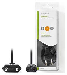 Nedis Euro - IEC C7 Cable 2m Μαύρο (PCGB11040BK20)