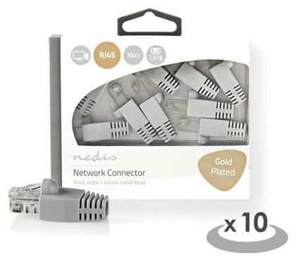 Nedis Network Connector Set RJ45 Male Cat6 10τμχ Grey