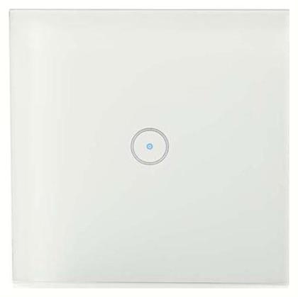 Nedis Wi-Fi Smart Light Switch Single Χωνευτός Διακόπτης Τοίχου Wi-Fi για Έλεγχο Φωτισμού με Πλαίσιο και Ένα Πλήκτρο Αφής Λευκός από το e-shop