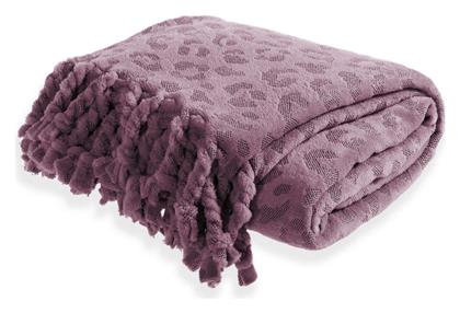 Nef-Nef Foiler Κουβέρτα Fleece Καναπέ με Κρόσσια 130x170εκ. Mauve από το Aithrio