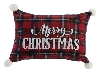 Nef-Nef Homeware Χριστουγεννιάτικο Διακοσμητικό Μαξιλάρι Μακρόστενο Κόκκινο 30x45εκ.