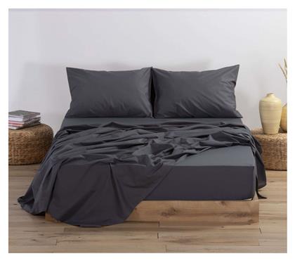 Nef-Nef Homeware Διπλό 140x200+30εκ. με Λάστιχο Basic Dark Grey