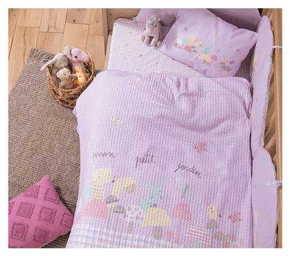 Nef-Nef Homeware Κουβέρτα Κούνιας Mon Petit Jardin Πικέ Λιλά 110x150εκ.