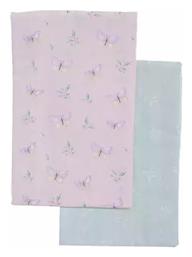 Nef-Nef Homeware Mon Petit Jardin Σετ Βρεφικά Σεντόνια Κούνιας Βαμβακερά Ροζ 70x120εκ.