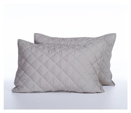 Nef-Nef Homeware Olga Σετ Μαξιλαροθήκες με Φάσα Καπιτονέ Grey 52x72εκ.