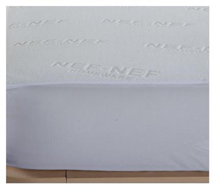 Nef-Nef Homeware Προστατευτικό Επίστρωμα Υπέρδιπλο Αδιάβροχο με Φάσα Ζακάρ Λευκό 160x200+30εκ. από το Notos