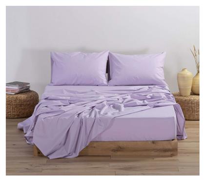 Nef-Nef Homeware Σεντόνι Διπλό με Λάστιχο 140x200+30εκ. Basic 1159 Lavender