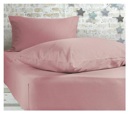 Nef-Nef Homeware Σεντόνι Διπλό με Λάστιχο 140x200+30εκ. Jersey Pink