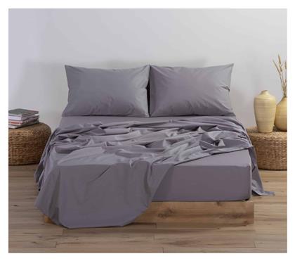 Nef-Nef Homeware Σεντόνι Υπέρδιπλο 240x270εκ. Basic 726 Light Grey