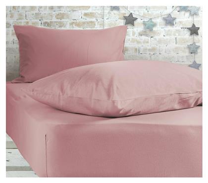 Nef-Nef Homeware Σεντόνι King Size με Λάστιχο 180x200+35εκ. Jersey 1018 Pink