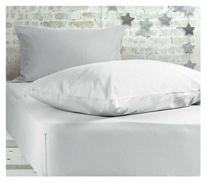 Nef-Nef Homeware Σεντόνι King Size με Λάστιχο 180x200+35εκ. Jersey 200 White από το Spitishop