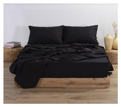 Nef-Nef Homeware Σεντόνι Μονό 170x270εκ. Basic 1136-Black