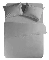 Nef-Nef Homeware Σεντόνι Μονό 170x270εκ. Basic 726 Light Grey