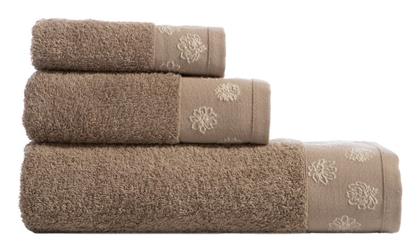Nef-Nef Homeware Σετ Πετσέτες Μπάνιου 3τμχ Anthem 70x140εκ. Beige Βάρους 500gr/m² (Διάφορα Χρώματα)
