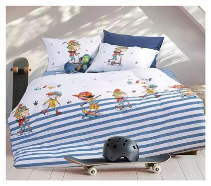 Nef-Nef Homeware Σετ Σεντόνια Μονά Βαμβακερά In The City Λευκό 170x260cm 3τμχ