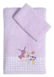 Nef-Nef Homeware Σετ Βρεφικές Πετσέτες 2τμχ Μωβ 70x140cm Βάρους 420gr/m²