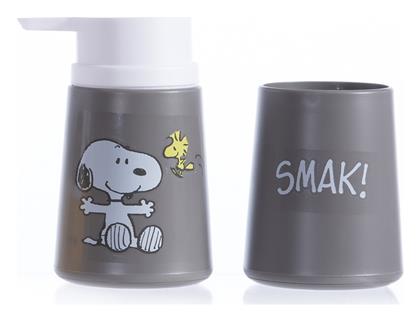 Nef-Nef Homeware Snoopy Smak Σετ Αξεσουάρ Μπάνιου Πλαστικό Γκρι 2τμχ από το Aithrio