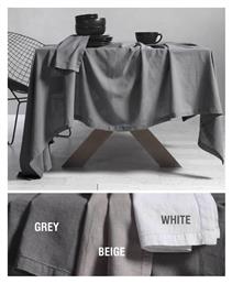 Nef-Nef Homeware Τραπεζομάντηλο Cotton-Linen Grey 150x250εκ.