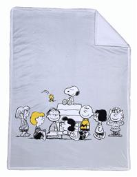 Nef-Nef Κουβέρτα Κούνιας Peanuts Forever Γκρι 110x150εκ.