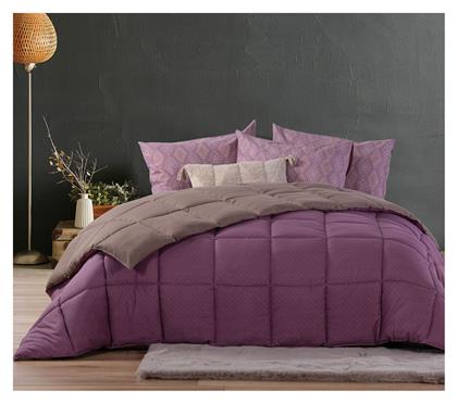 Nef-Nef Πάπλωμα Μονό με Γέμιση Microfiber 160x220εκ. Bicolor Mauve/Mocca από το Aithrio